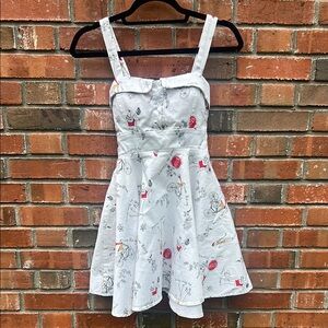 Varga Retro White Patterned Pinup Dress Size XS